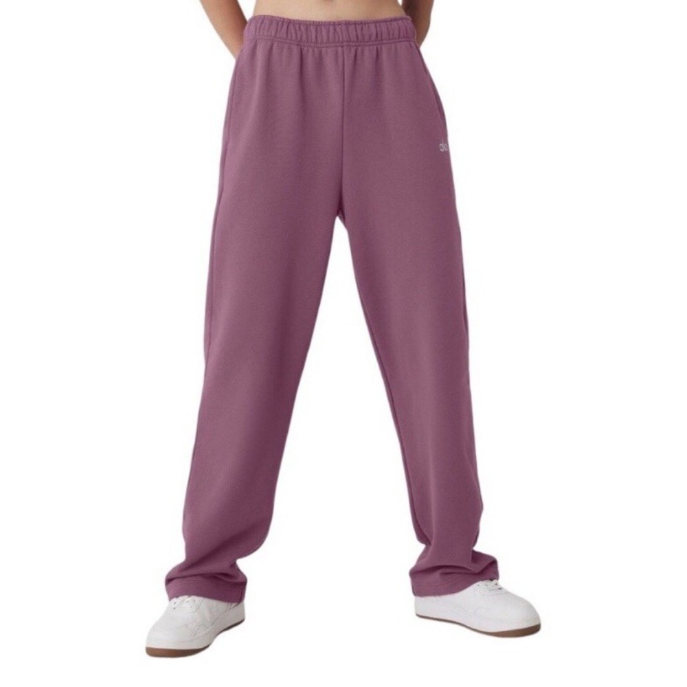 Alo Yoga Accolade Straight Leg Sweatpant Soft Mulberry XS
